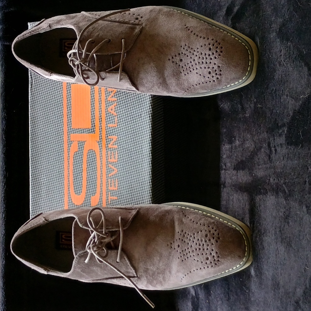 Steven Land grey suede oxfords